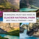 Best Hikes in Glacier National Park pinterest pin