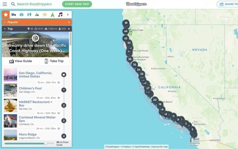 Roadtrippers is a popular tool to find points of interest along your road trip.