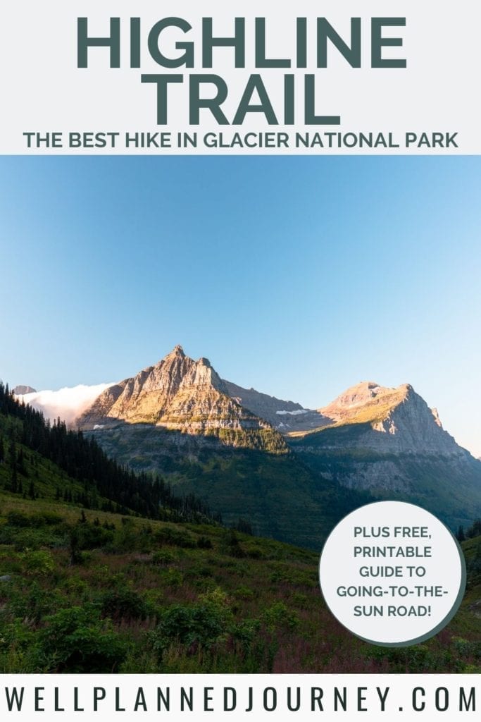 How to Hike the Highline Trail in Glacier National Park Pinterest Pin