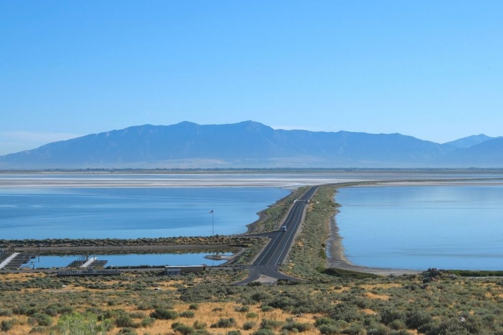 Great Salt Lake from Antelope Island State Park in Utah