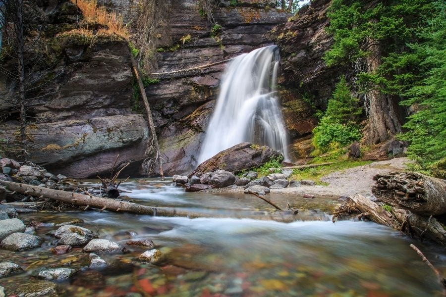 Baring Falls hike in Glacier National Park