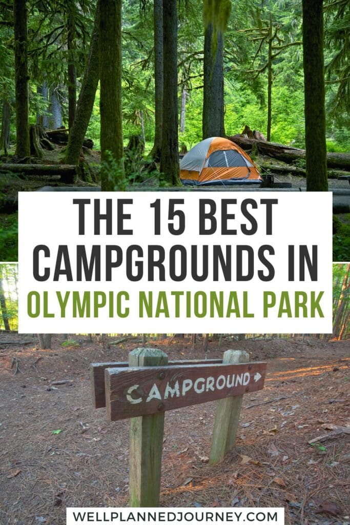 Best Campgrounds in Olympic National Park Pinterest Pin