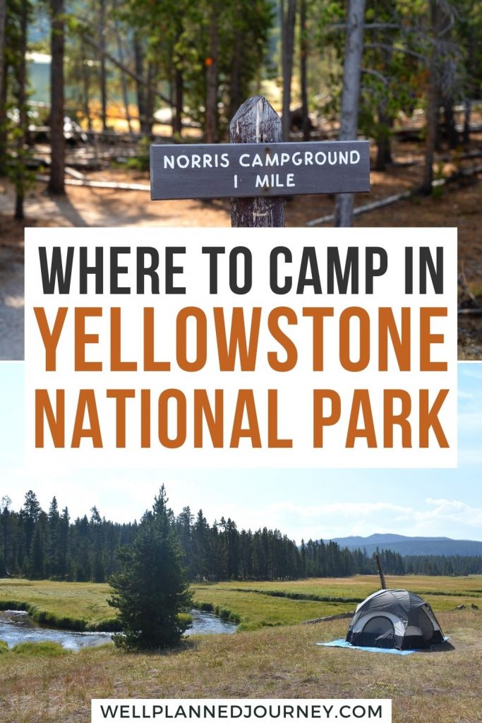 Best campgrounds in yellowstone pinterest pin