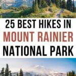 Best Hikes in Mount Rainier National Park Pinterest Pin