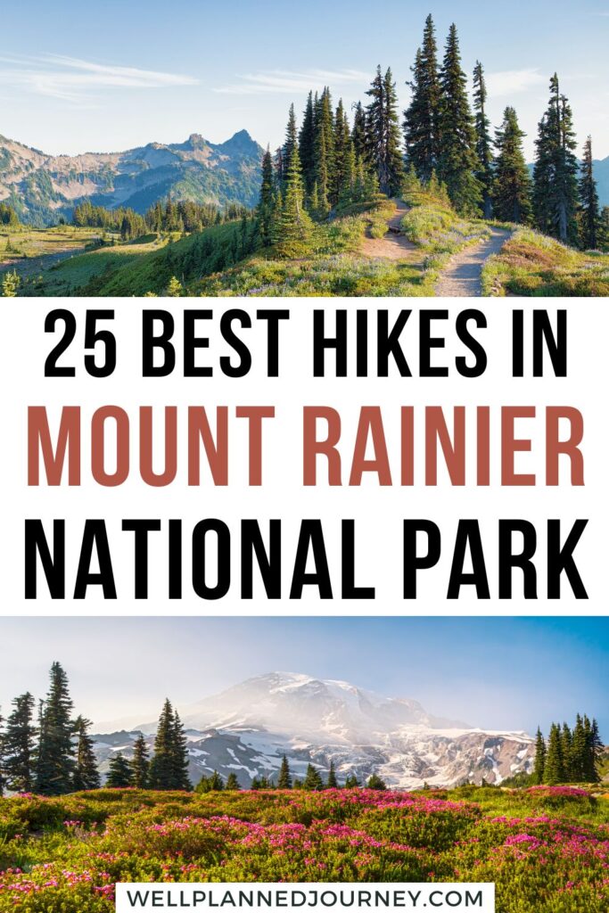 Best Hikes in Mount Rainier National Park Pinterest Pin