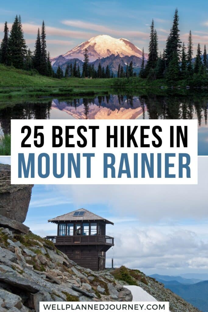 Best Hikes in Mount Rainier National Park Pinterest Pin