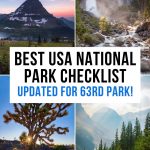 Checklist of national parks by state Pinterest Pin