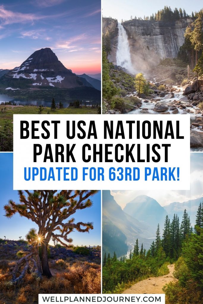 Checklist of national parks by state Pinterest Pin