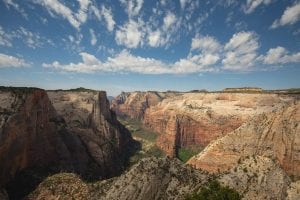 View of Zion Canyon in Spring: The Guide to the best time to visit Zion National Park