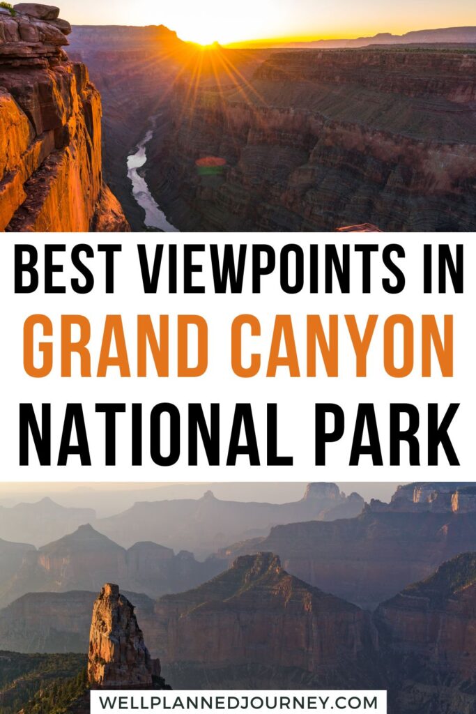 Best Views in Grand Canyon South Rim Pinterest Pin