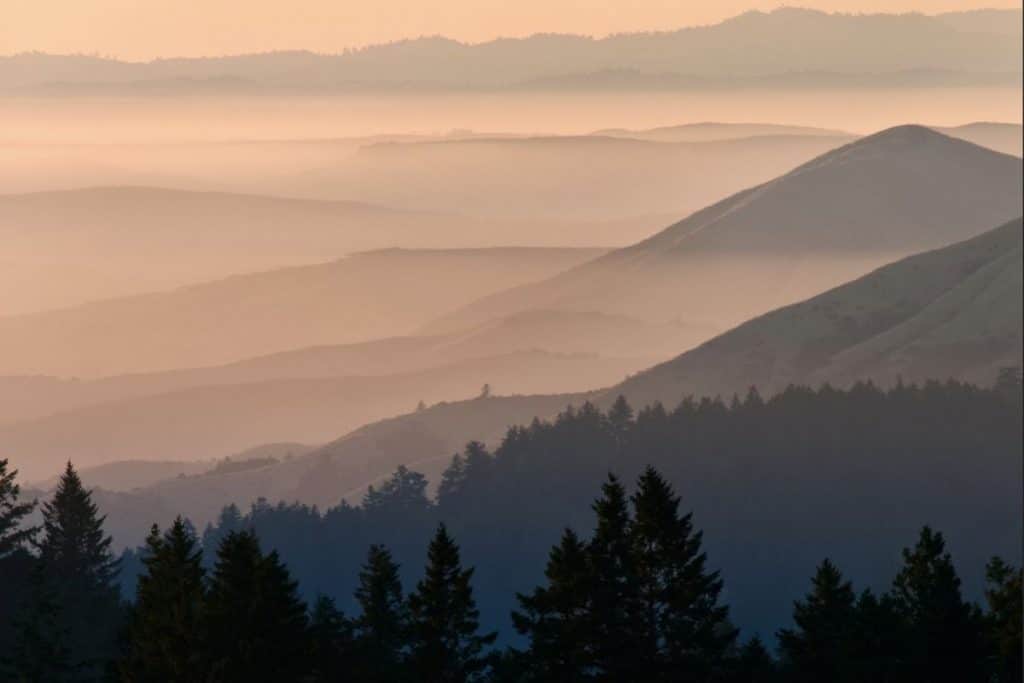 Bolinas Ridge sunset in Mt. Tamalpais State Park