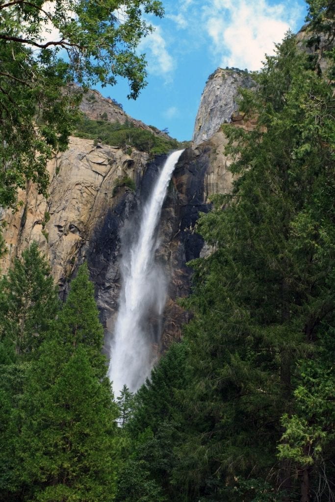 Bridalveil Falls in Yosemite National Park