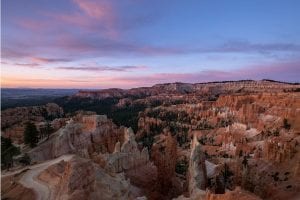 Sunrise over Bryce Amphitheater in Bryce Canyon National PArk