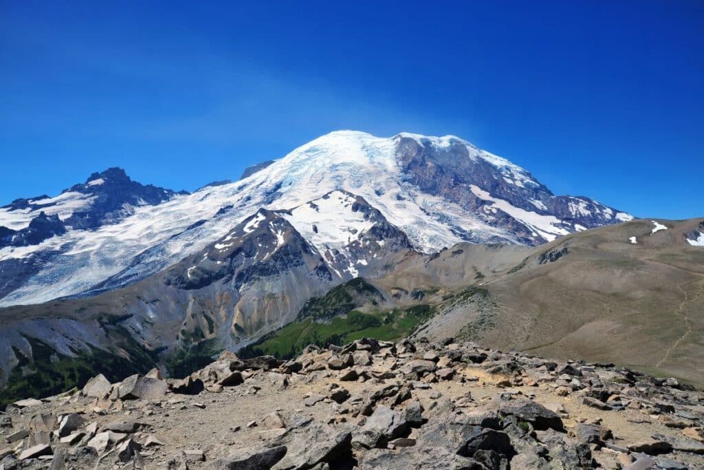 View of Mount Rainier from the Burroughs Mountain Trail