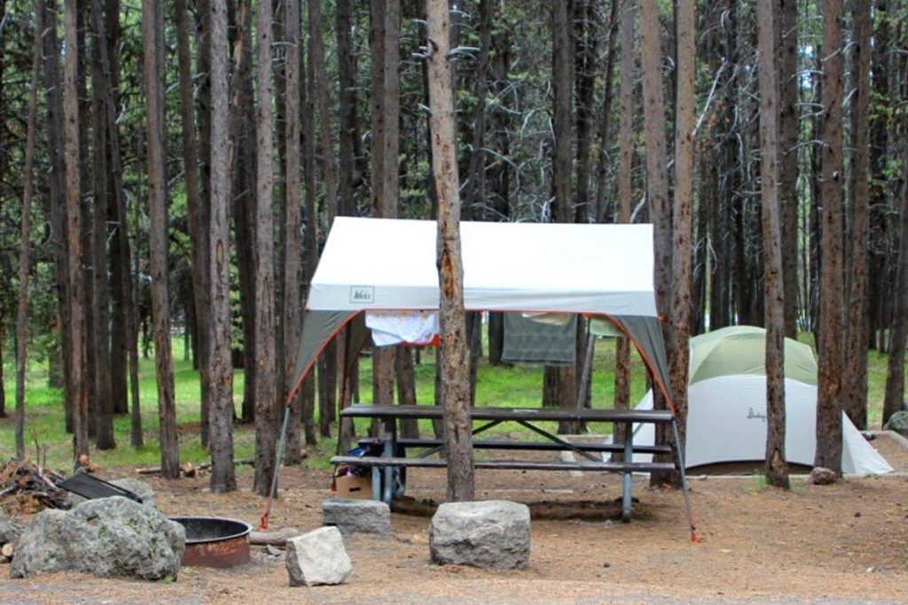 Tents in Canyon Campground in Yellowstone