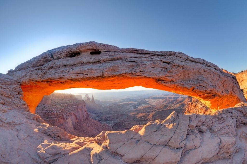 Mesa Arch in Canyonlands National Park at sunrise