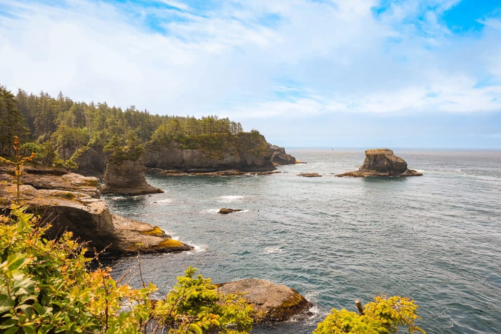 Shoreline in Cape Flattery in Olympic National Park