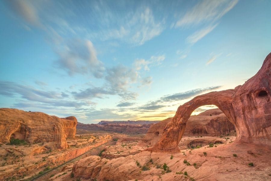 Corona Arch sunset in Moab, Utah