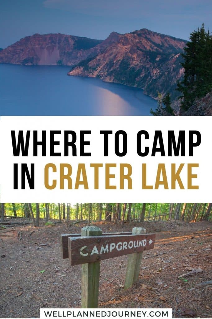 Crater Lake National Park camping Pinterest Pin