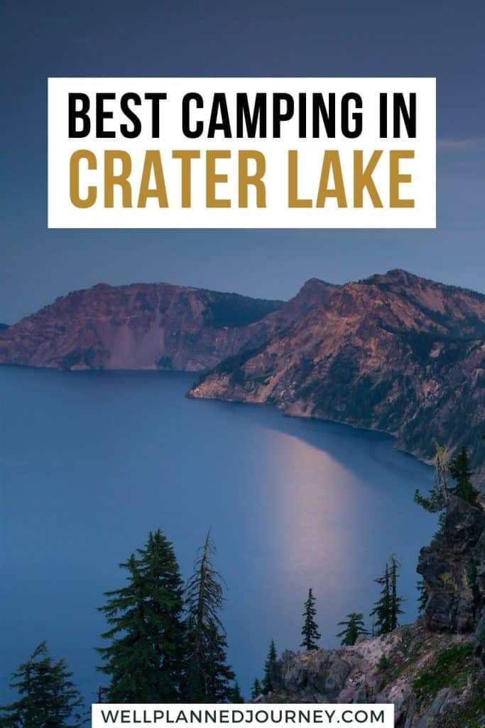 Crater Lake National Park camping Pinterest Pin