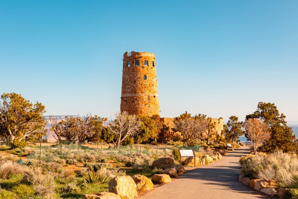 Desert View Watchtower in Grand Canyon National Park South Rim