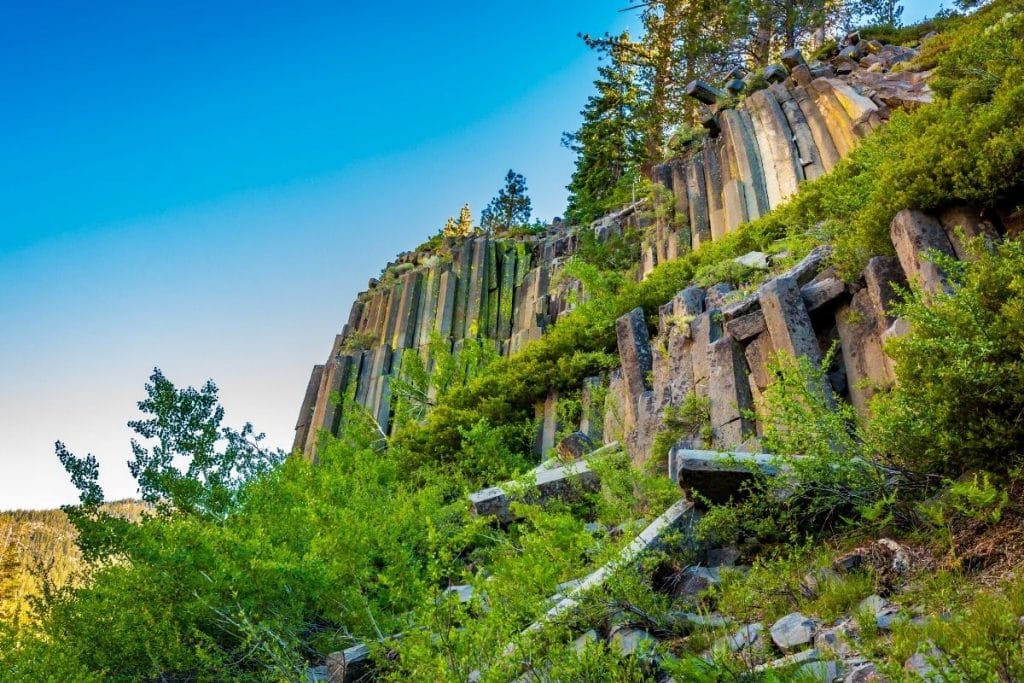 Rock formations at Devils Postpile National Monument