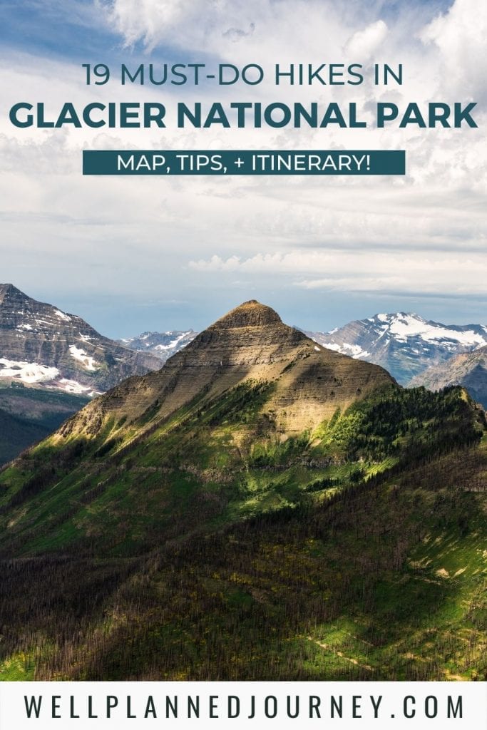 Best Hikes in Glacier National Park pinterest pin