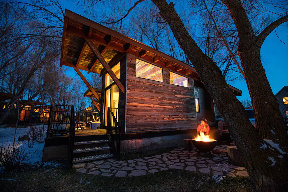 Small cabin at the Fireside Resort in Jackson Hole