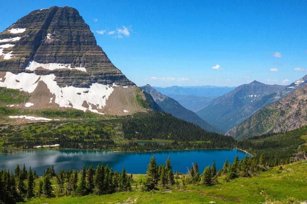 Glacier National Park in the summer at Hidden Lake