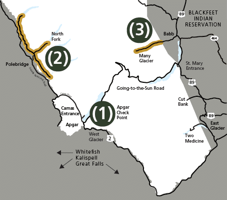 Glacier National Park Reservation areas for 2024