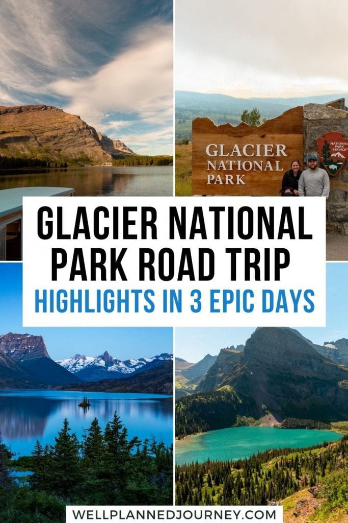 3 Day Glacier National Park Itinerary Pinterest Pin