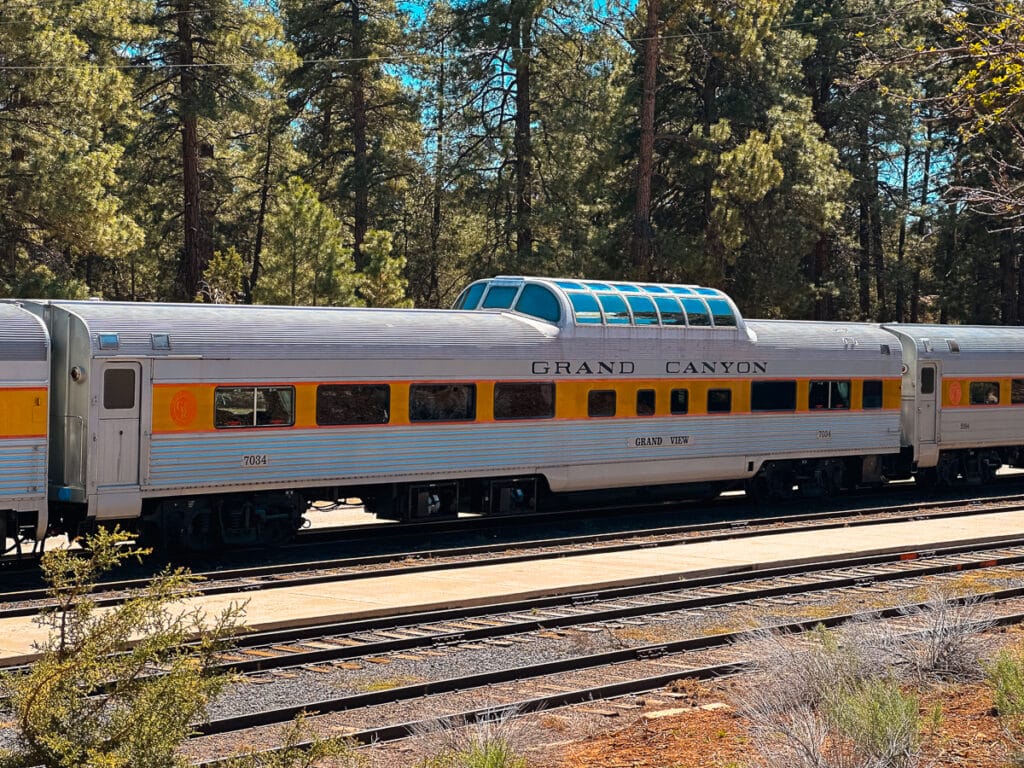 Grand Canyon Railway train car at the South Rim