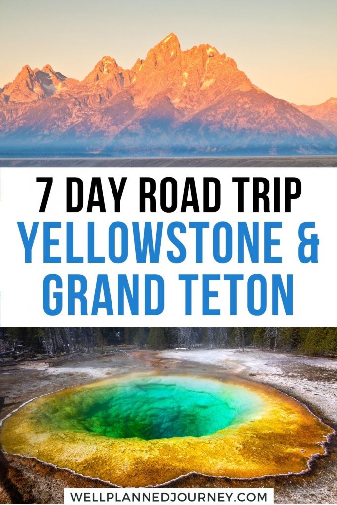 Grand Teton to Yellowstone Pinterest Pin