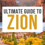 Guide to Zion National Park Pinterest Pin