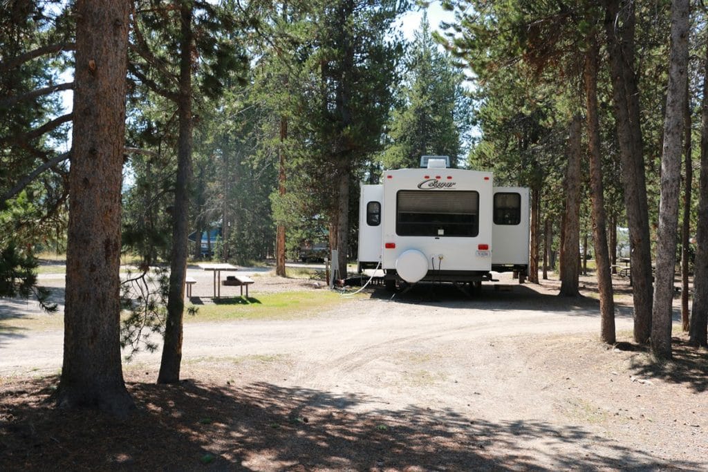 RV in Headwaters Campground in Grand Teton National Park