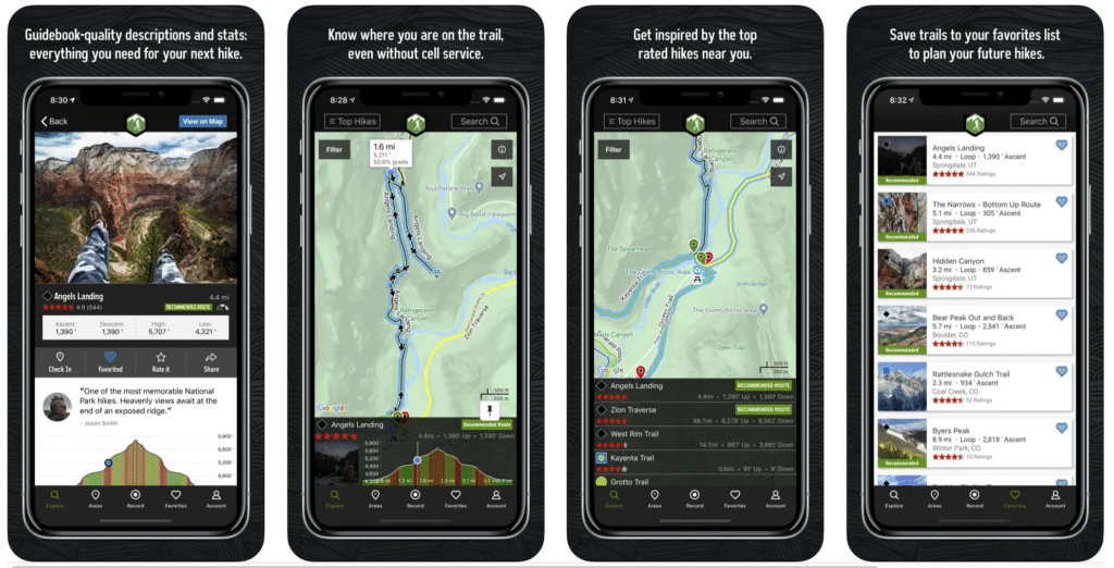 Hiking Project app screenshot