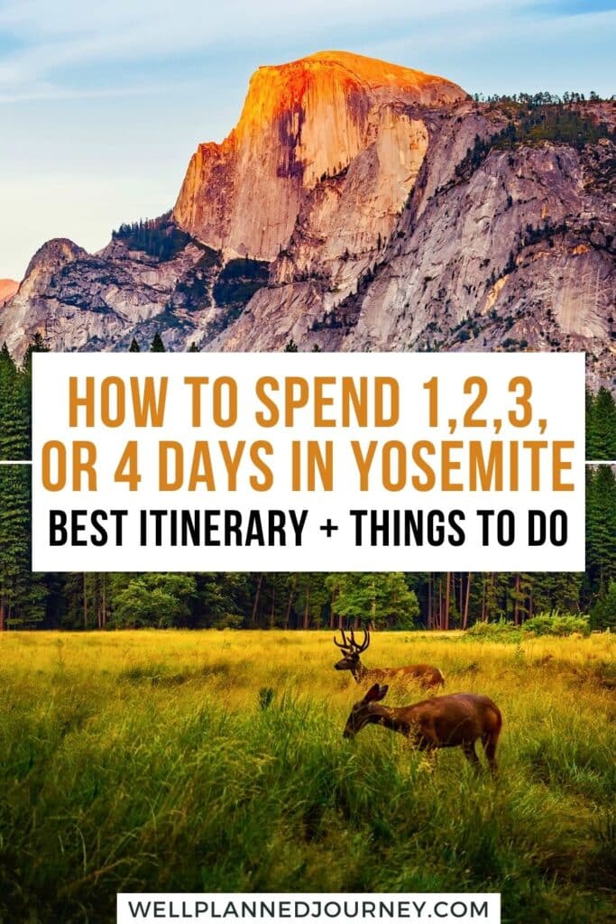 Yosemite Itinerary Pinterest Pin