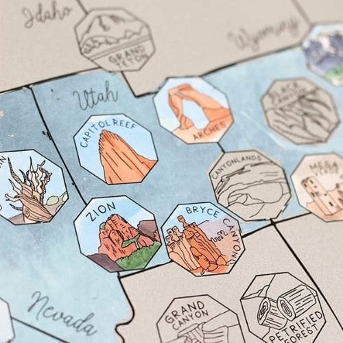 Jetsetter National Parks Scratch Off Map