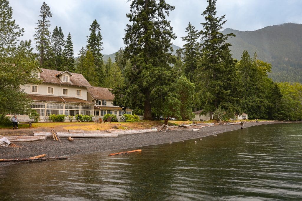 Lake Crescent Lodge and lake in Olympic National Park