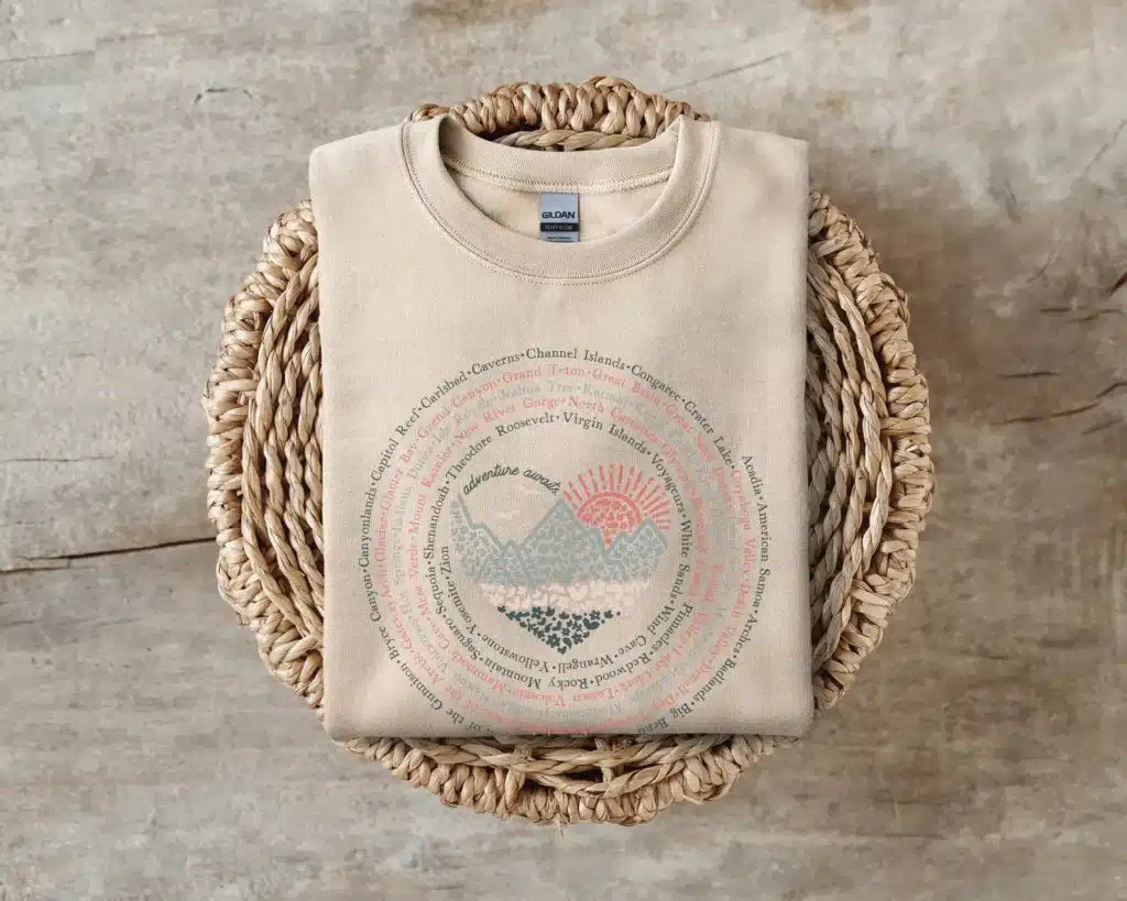 Maple and Hen national parks sweatshirt