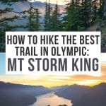 Mount Storm King Olympic National Park Pinterest Pin