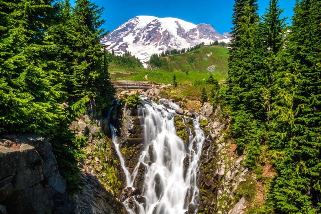 Myrtle Falls along the Skyline Trail in Mount Rainier National Park