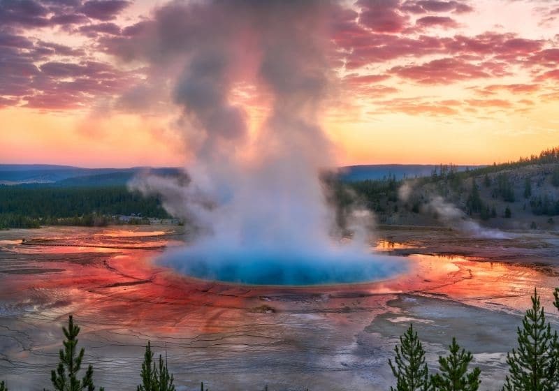 Geyser in Yellowstone National Park