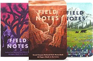 National park field notes journals