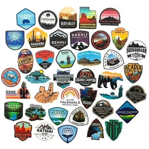 National Park Sticker Set