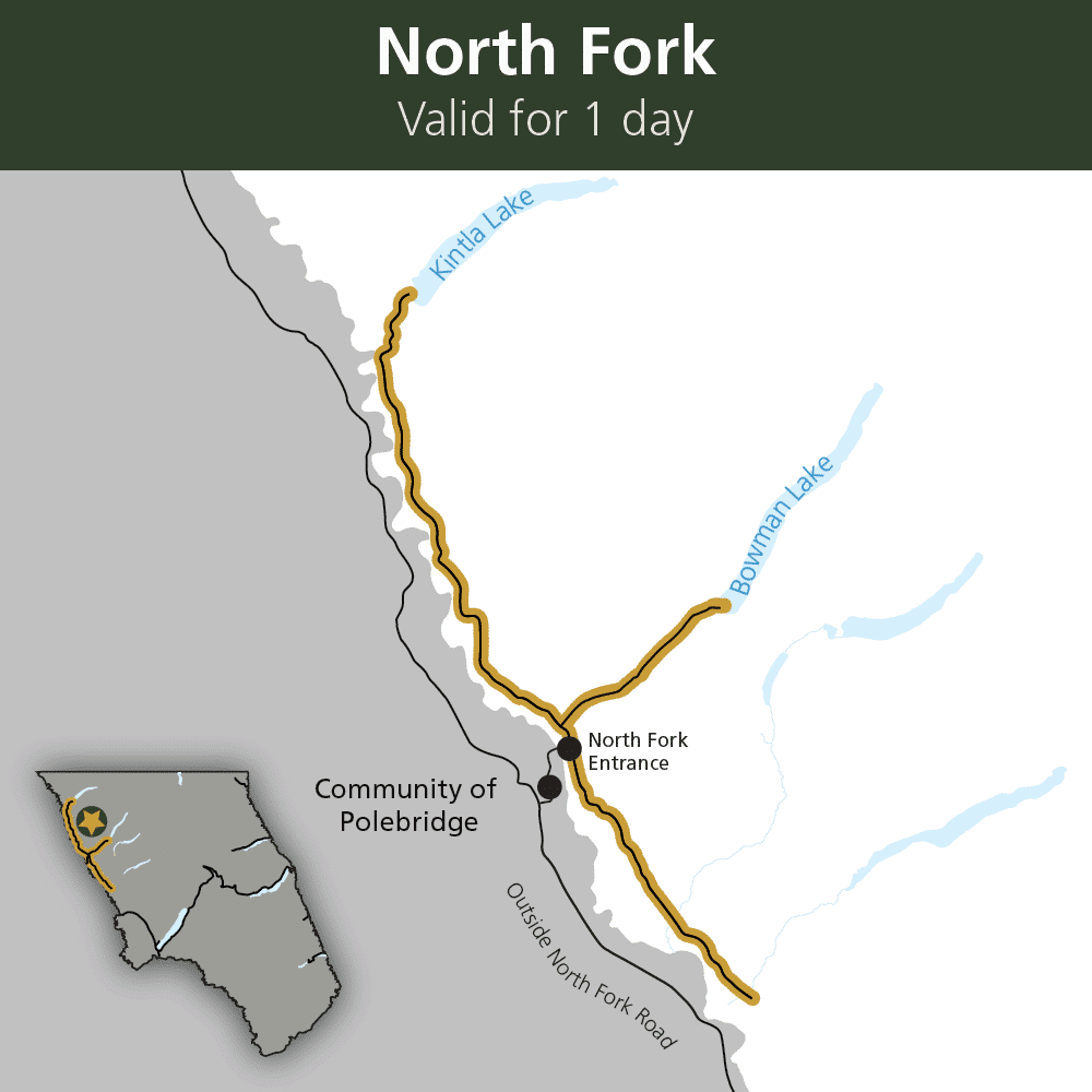 North Fork reservation area in Glacier National Park for 2024