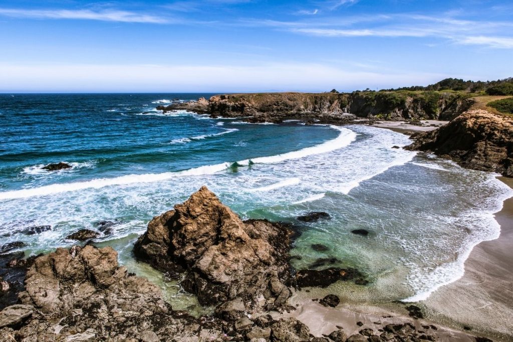 Overlook of California Coast on road trip