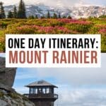 Seattle to Mount Rainier National Park Day Trip Itinerary Pinterest Pin