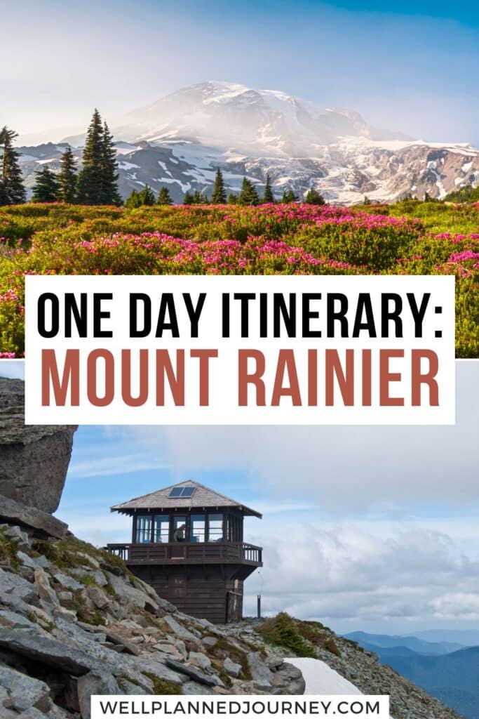 Seattle to Mount Rainier National Park Day Trip Itinerary Pinterest Pin