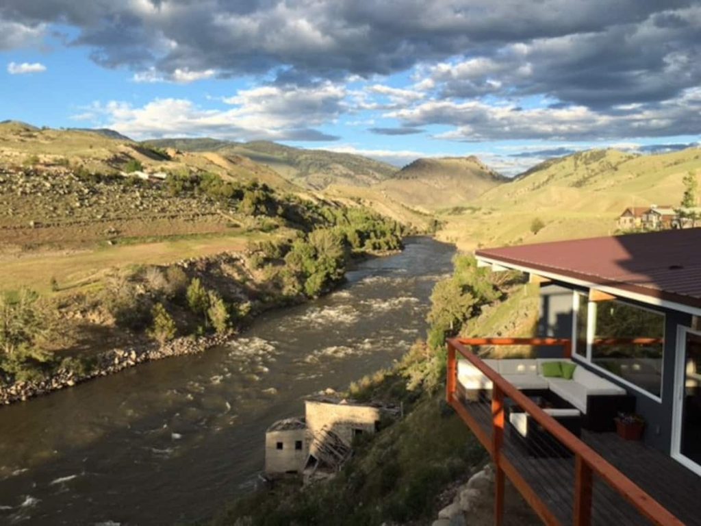 Home overlooks the Yellowstone River